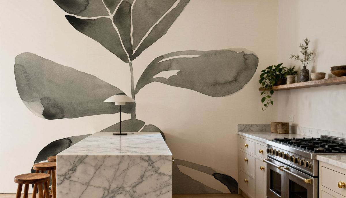 Fiddle Leaf III Mural Wallpaper - room preview 02