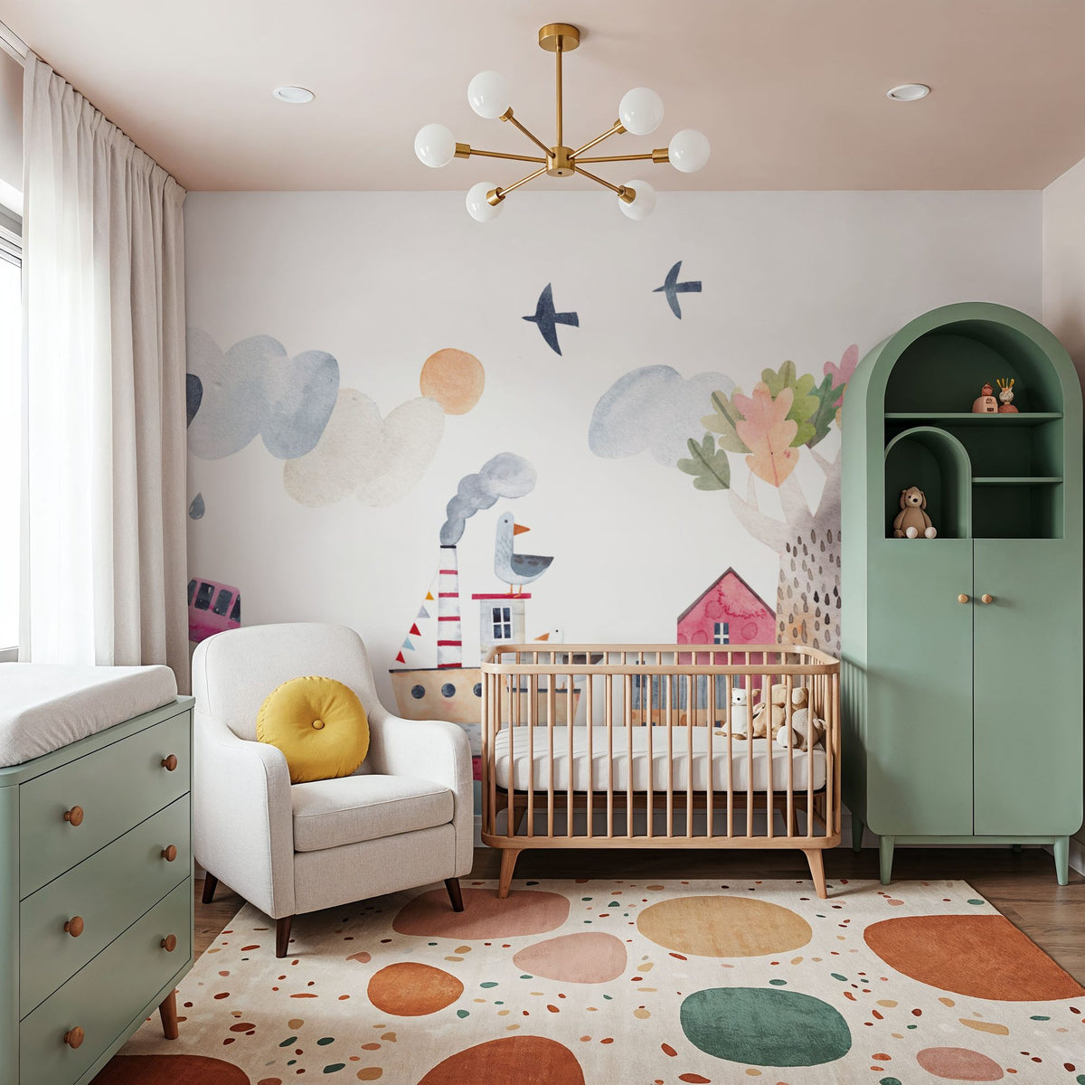 Ferry to the Island Mural Wallpaper - room preview 02