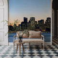 Twilight Harbor Bridge Mural Wallpaper - room preview 02