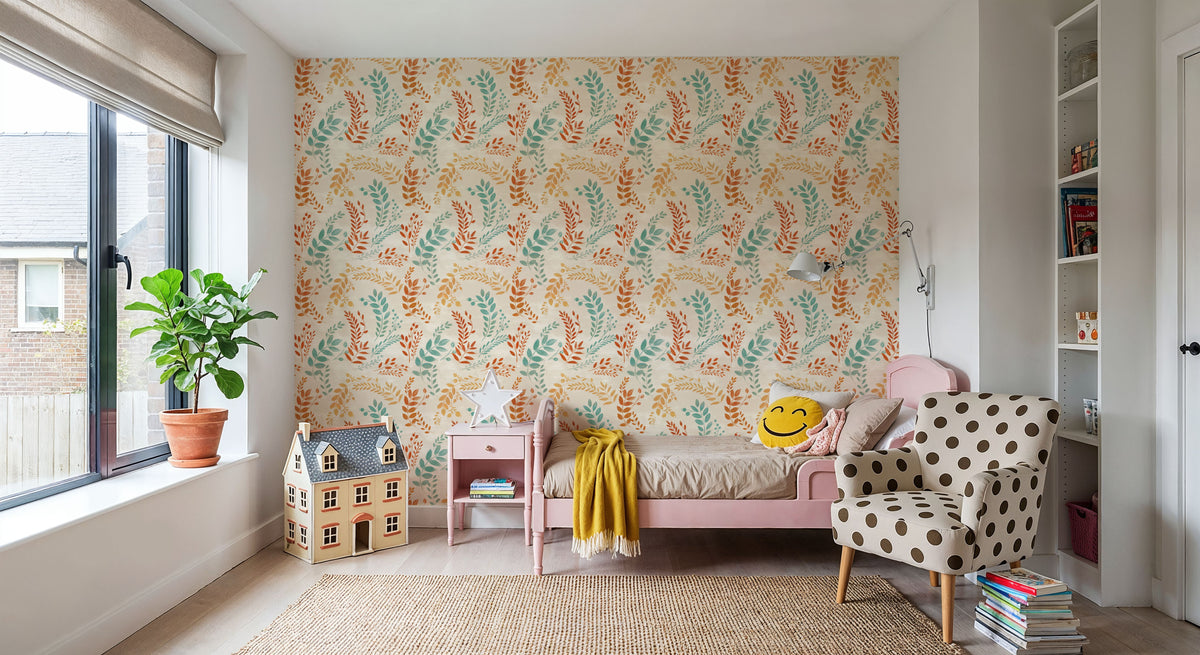 Harvest Sprig Multi Mural Wallpaper - room preview 02