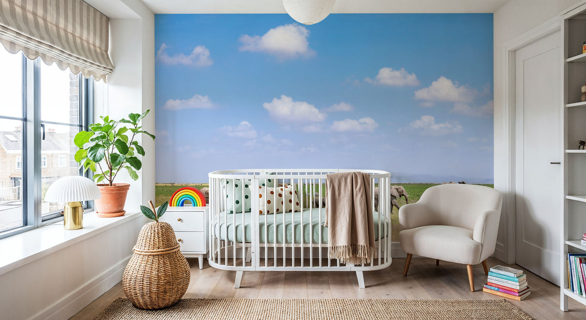 Elephant Walk Mural Wallpaper - room preview 02