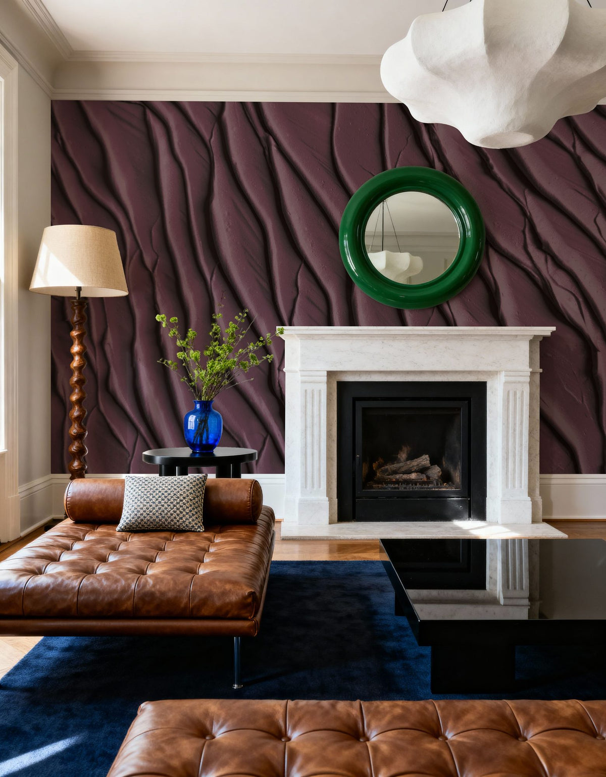 Zen Beach Dark Mural Wallpaper - room preview 02