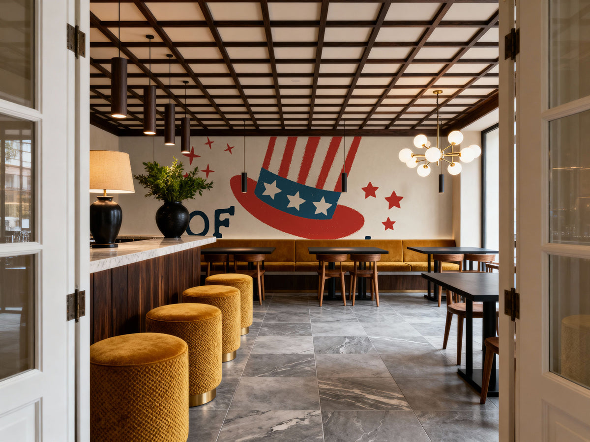 Stars and Stripes III Liberty Mural Wallpaper - room preview 02
