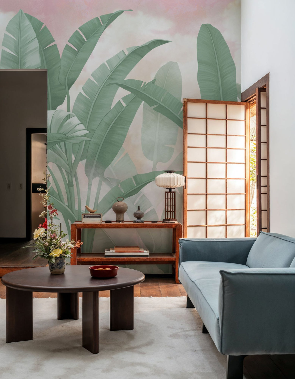 Banana Palms, Sunset Mural Wallpaper - room preview 02