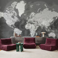 World Map Cities - Patwin Mural Wallpaper - room preview 02