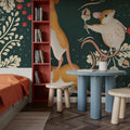 Holiday Mice, Emerald Mural Wallpaper - room preview 02