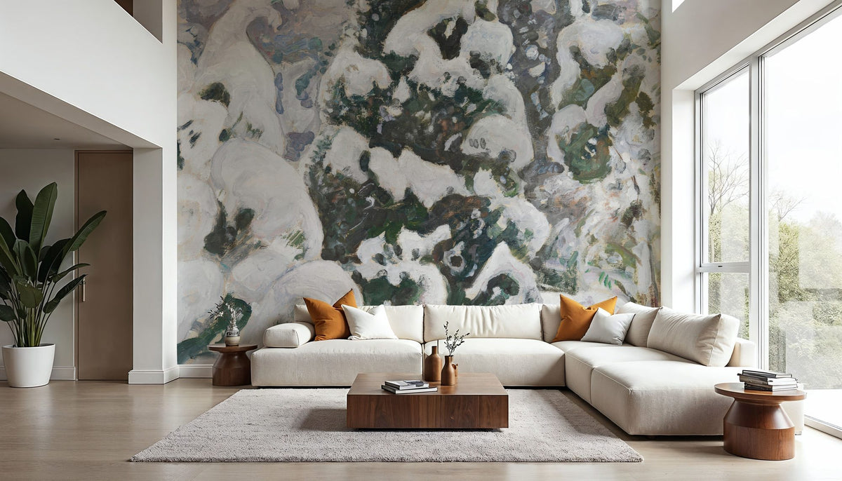 Juniper Tree in the Snow Mural Wallpaper - room preview 02