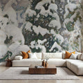 Juniper Tree in the Snow Mural Wallpaper - room preview 02