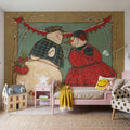 Seasonal Snowman II Mural Wallpaper - room preview 02