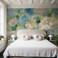Hydrangea Mosaic Mural Wallpaper - room preview 02