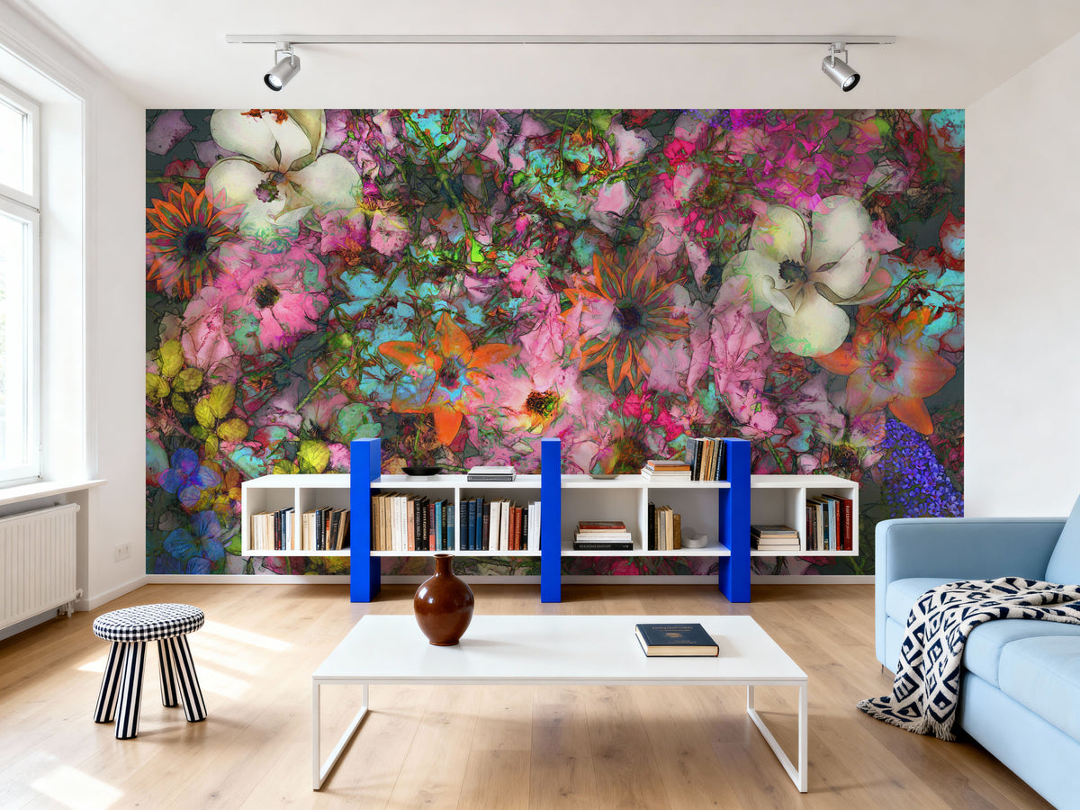 Rose Entanglement Mural Wallpaper - room preview 02