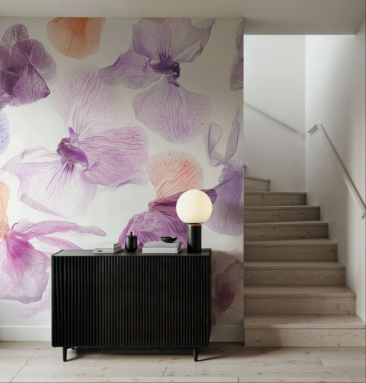 Dancing Orchids Mural Wallpaper - room preview 02