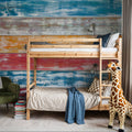 Mexican Wood Washed Mural Wallpaper - room preview 02