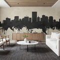 Richmond Virginia Skyline Concrete Mural Wallpaper - room preview 02