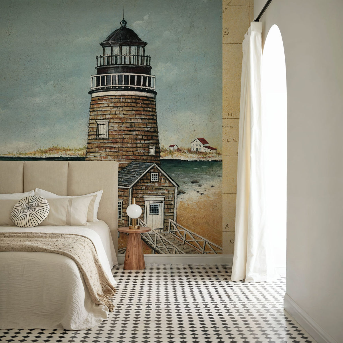 Beach House Map Mural Wallpaper - room preview 02