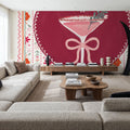 Blooming Hearts IV Cocktail Mural Wallpaper - room preview 02