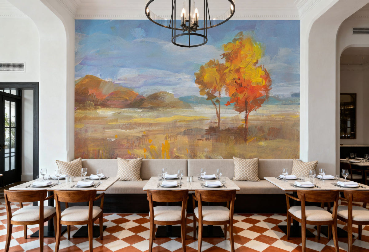 Aspen in Autumn Mural Wallpaper - room preview 02