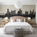 Queens New York Skyline Concrete Mural Wallpaper - room preview 02