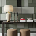 Spectrum Blocks, Olive Mural Wallpaper - room preview 02