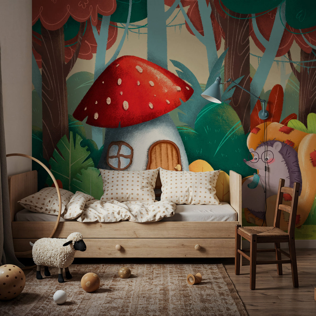 Grandma Hedgehog's House Mural Wallpaper - room preview 02
