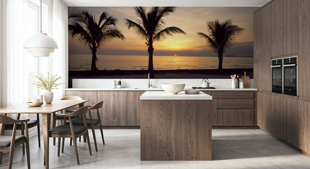 Sunset Palms Mural Wallpaper - room preview 02