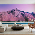 Pink Mountain Mural Wallpaper - room preview 02