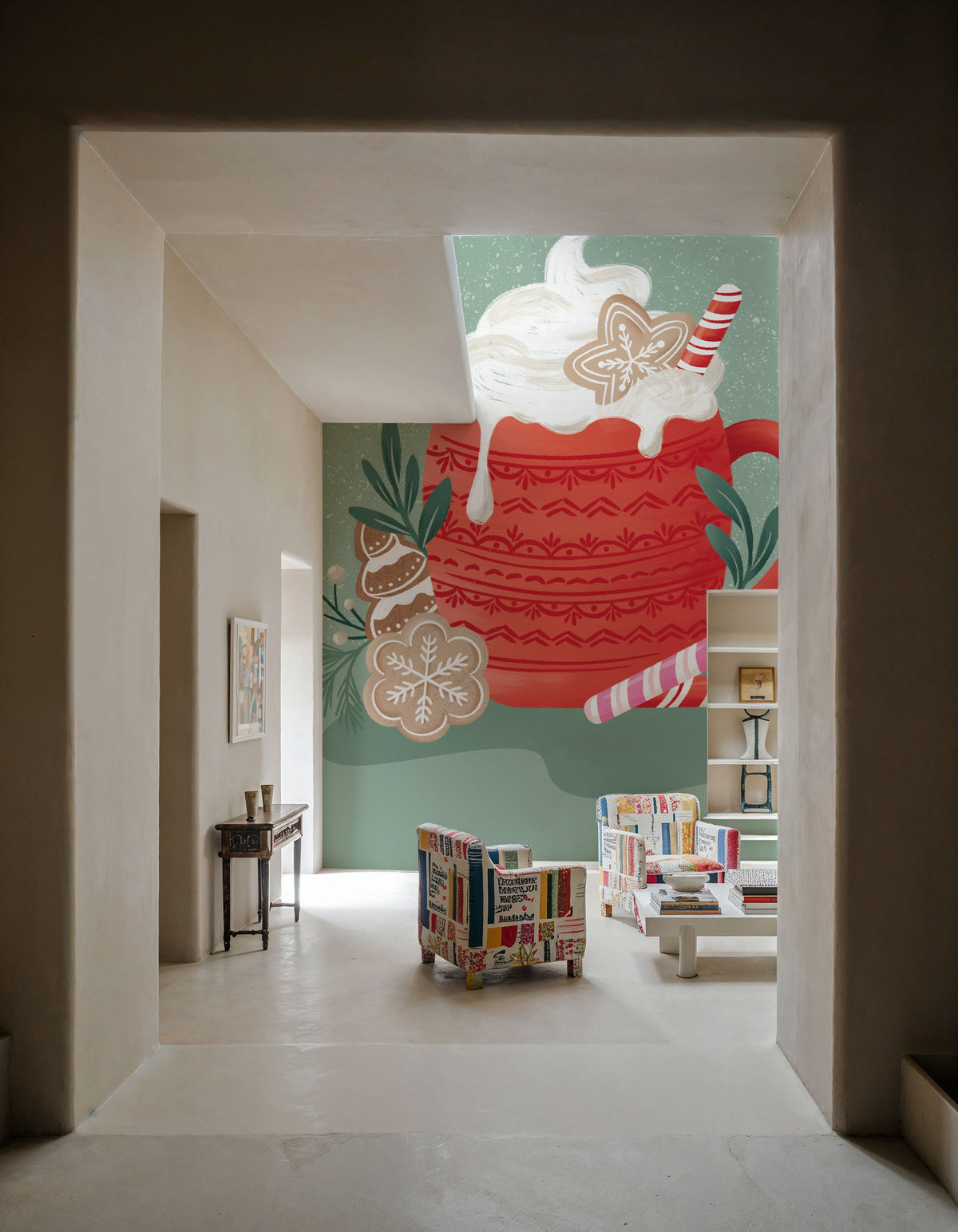 Home For the Holidays II Mural Wallpaper - Warm Tone - room preview 02