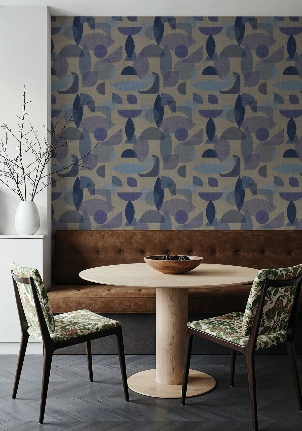 Homley Geometry, Stone Mural Wallpaper - room preview 02