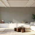 Mottled Linen Effect, Cloud Grey Mural Wallpaper - room preview 02