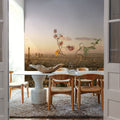 Golden Tower Cityscape Mural Wallpaper - room preview 02