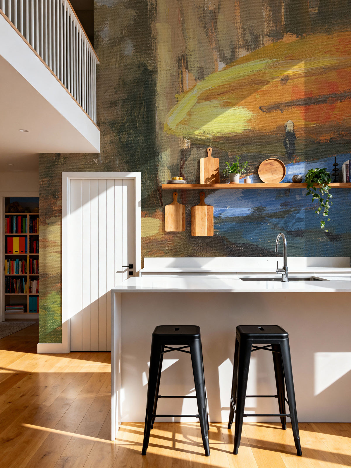 Kayaks Ready Mural Wallpaper - room preview 02