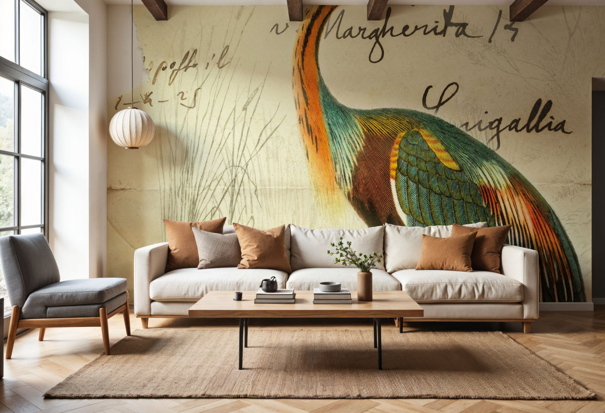 Pretty Bird II Mural Wallpaper - room preview 02