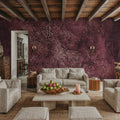Forest Floor I Plum Mural Wallpaper - room preview 02