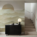 Sunrise Mountain View, Beige Mural Wallpaper - room preview 02