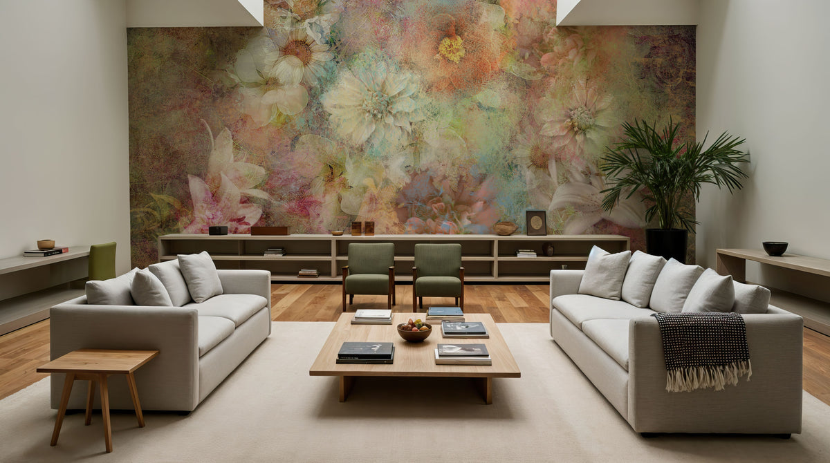 Floral Reverie Mural Wallpaper - room preview 02