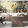 River Scene of Kenya Mural Wallpaper - room preview 02