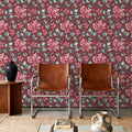 Garden Peony Mural Wallpaper - Red Tone - room preview 02