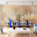 Soft Abstract Beige Mural Wallpaper - room preview 02