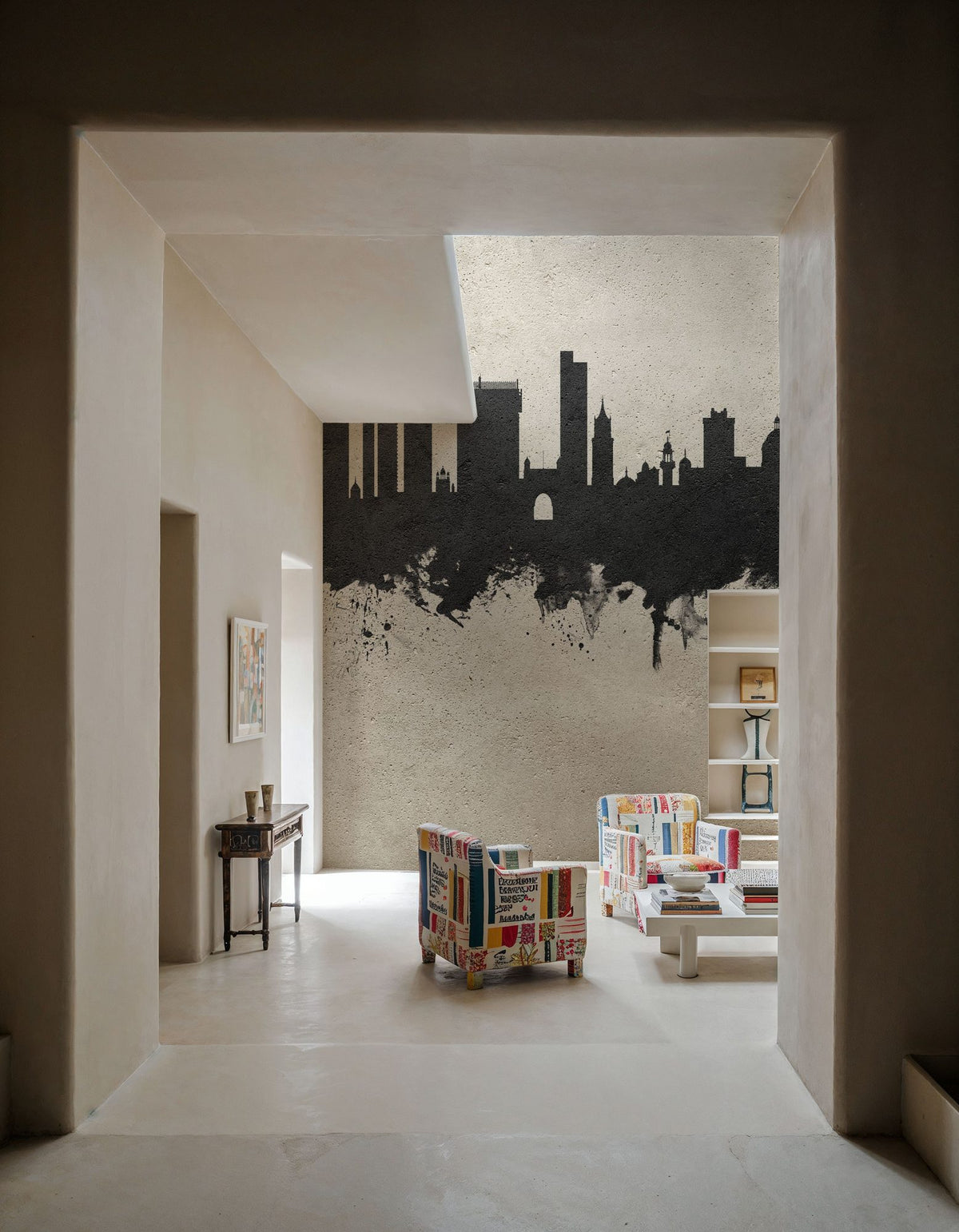 Mumbai Skyline India Bombay Concrete Mural Wallpaper - room preview 02