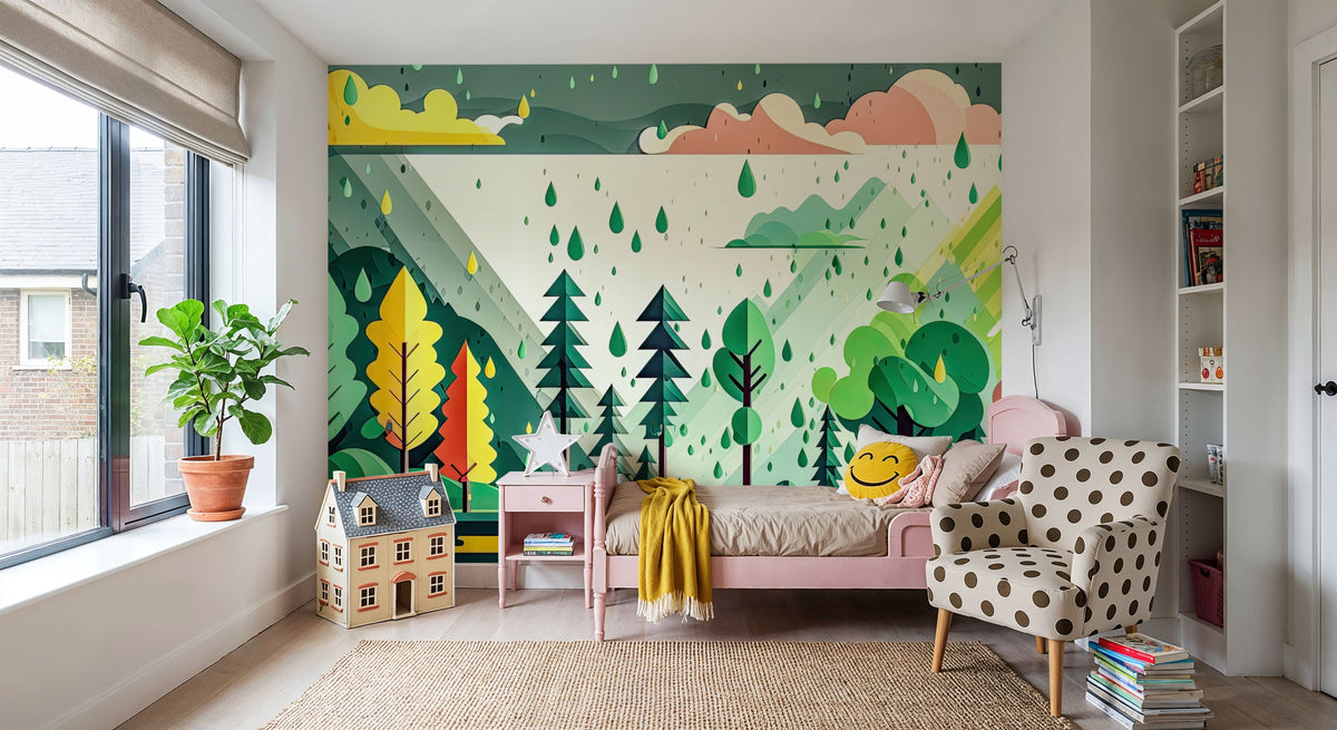 Fantasy Forest Summer Mural Wallpaper - room preview 02