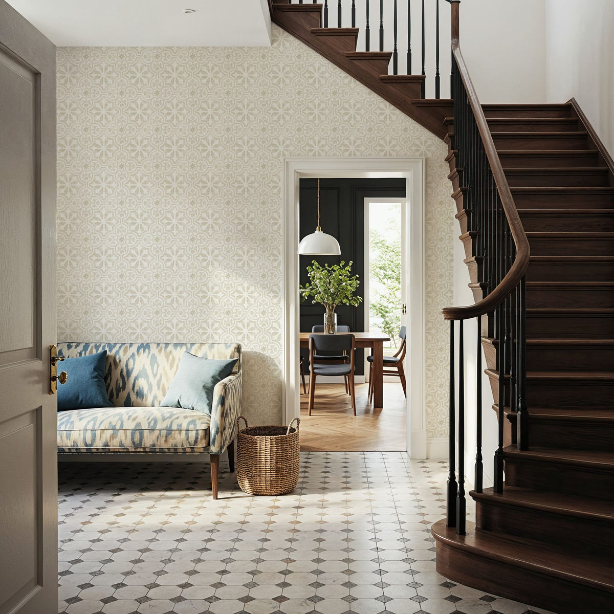 Ocean Dreams Beige Mural Wallpaper - room preview 02
