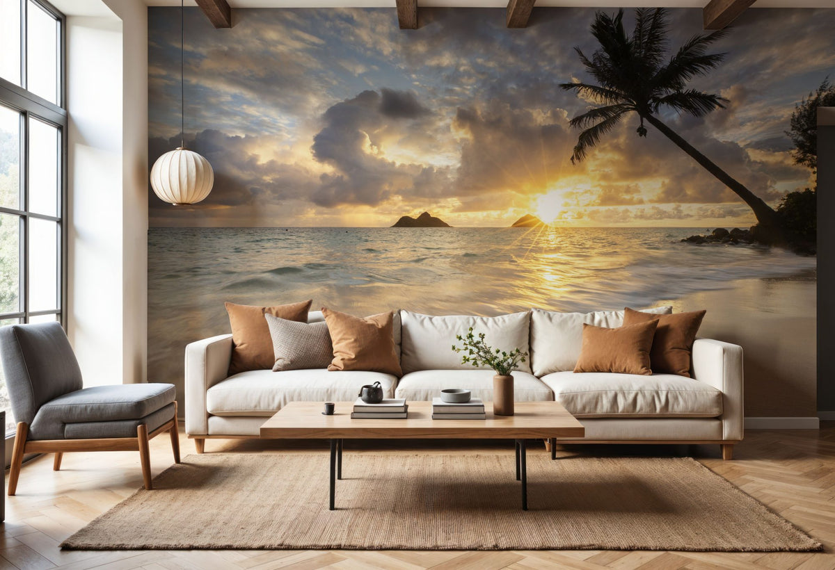 Oahau Beach Mural Wallpaper - room preview 02