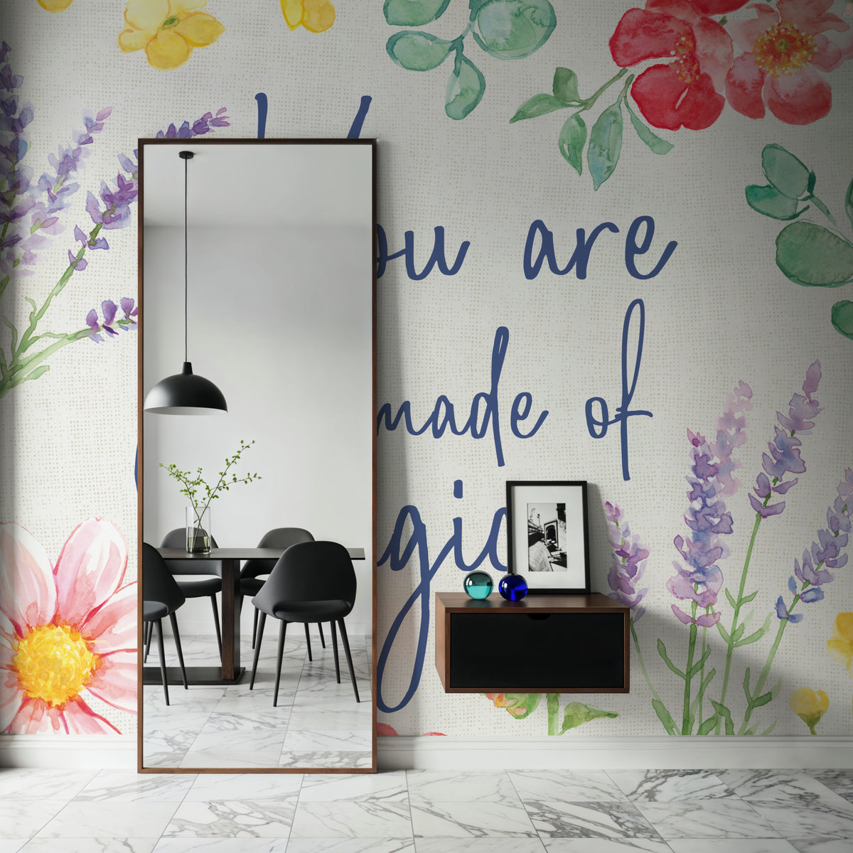 Fresh Floral IV Mural Wallpaper - room preview 02