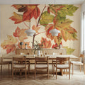 Fall Leaves II Muted Mural Wallpaper - room preview 02