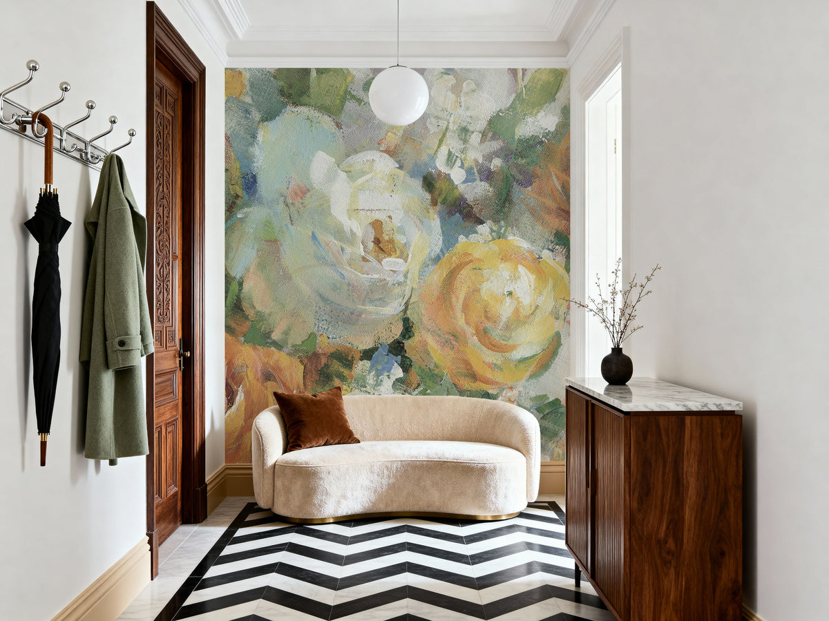 Blooming Splendor I Panel I Mural Wallpaper - room preview 02