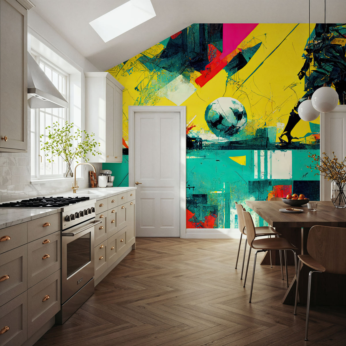 Soccer Post Goal Mural Wallpaper - room preview 02