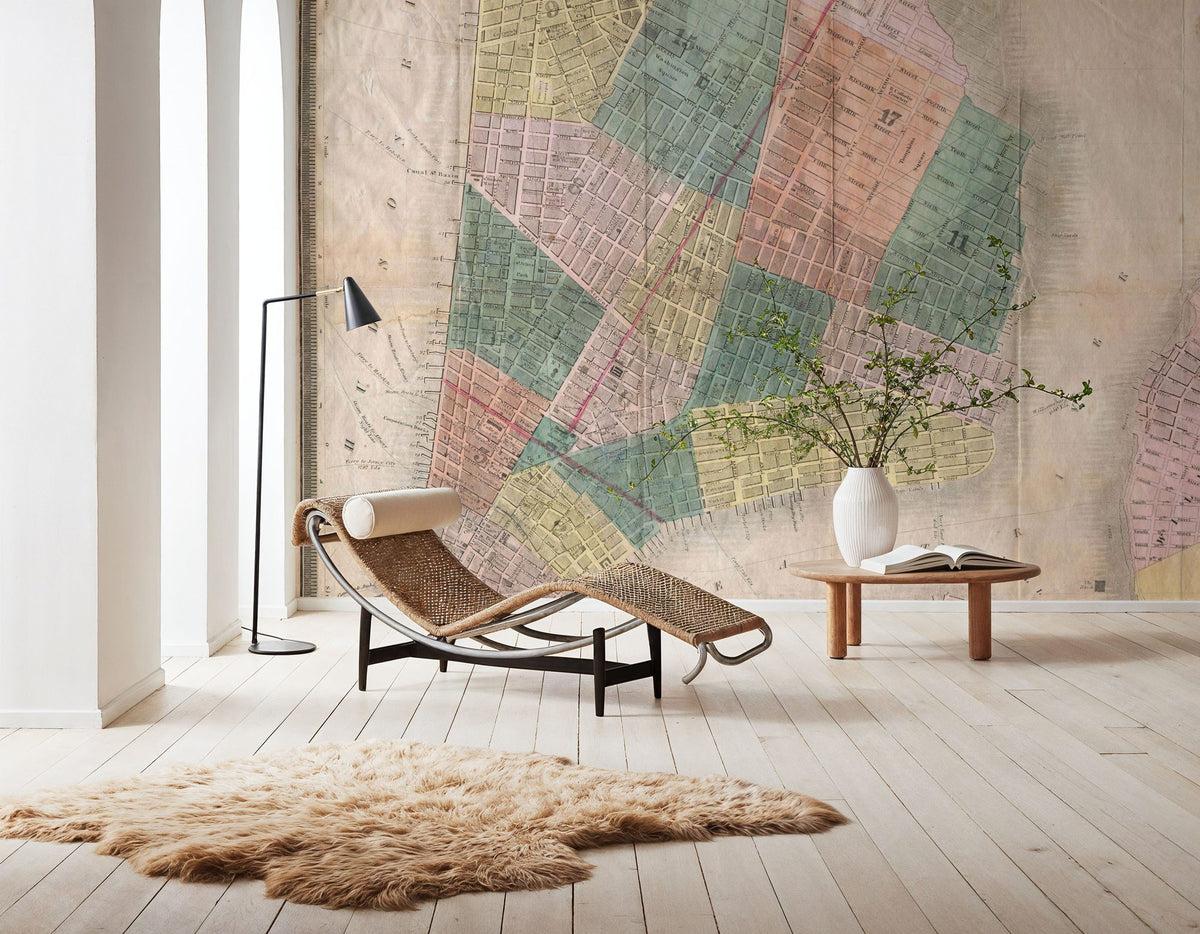 Dwellpaper Burr's New York City Map 1835 Mural Wallpaper image 2
