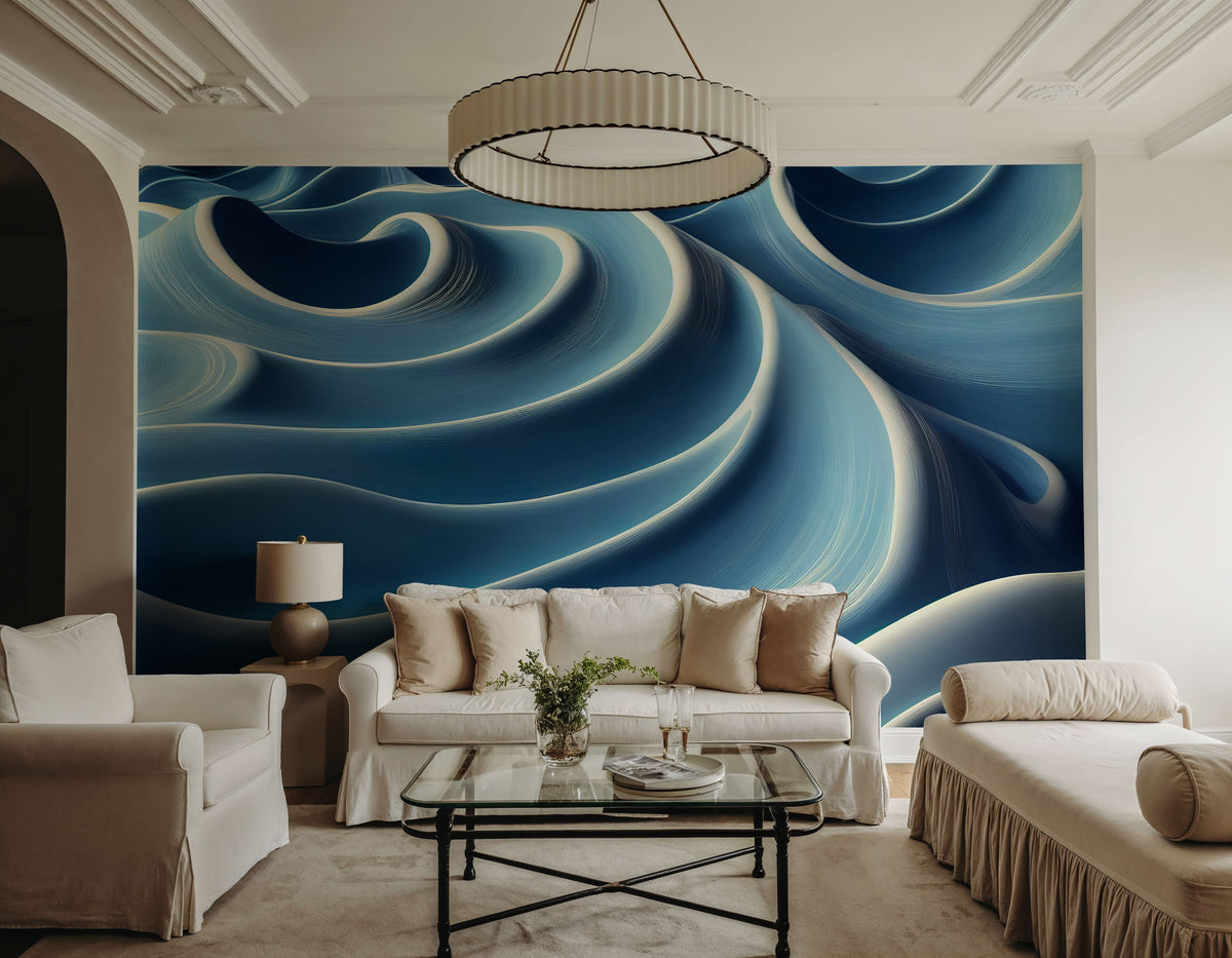 Soft Lines Mural Wallpaper - room preview 02