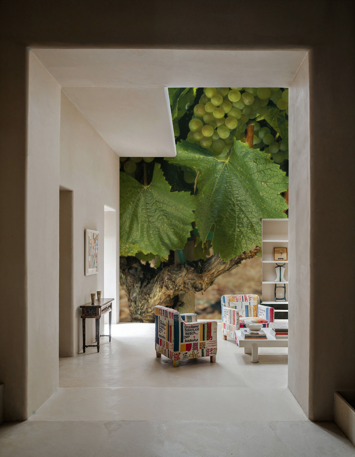Napa Chardonnay Grapes Mural Wallpaper - room preview 02