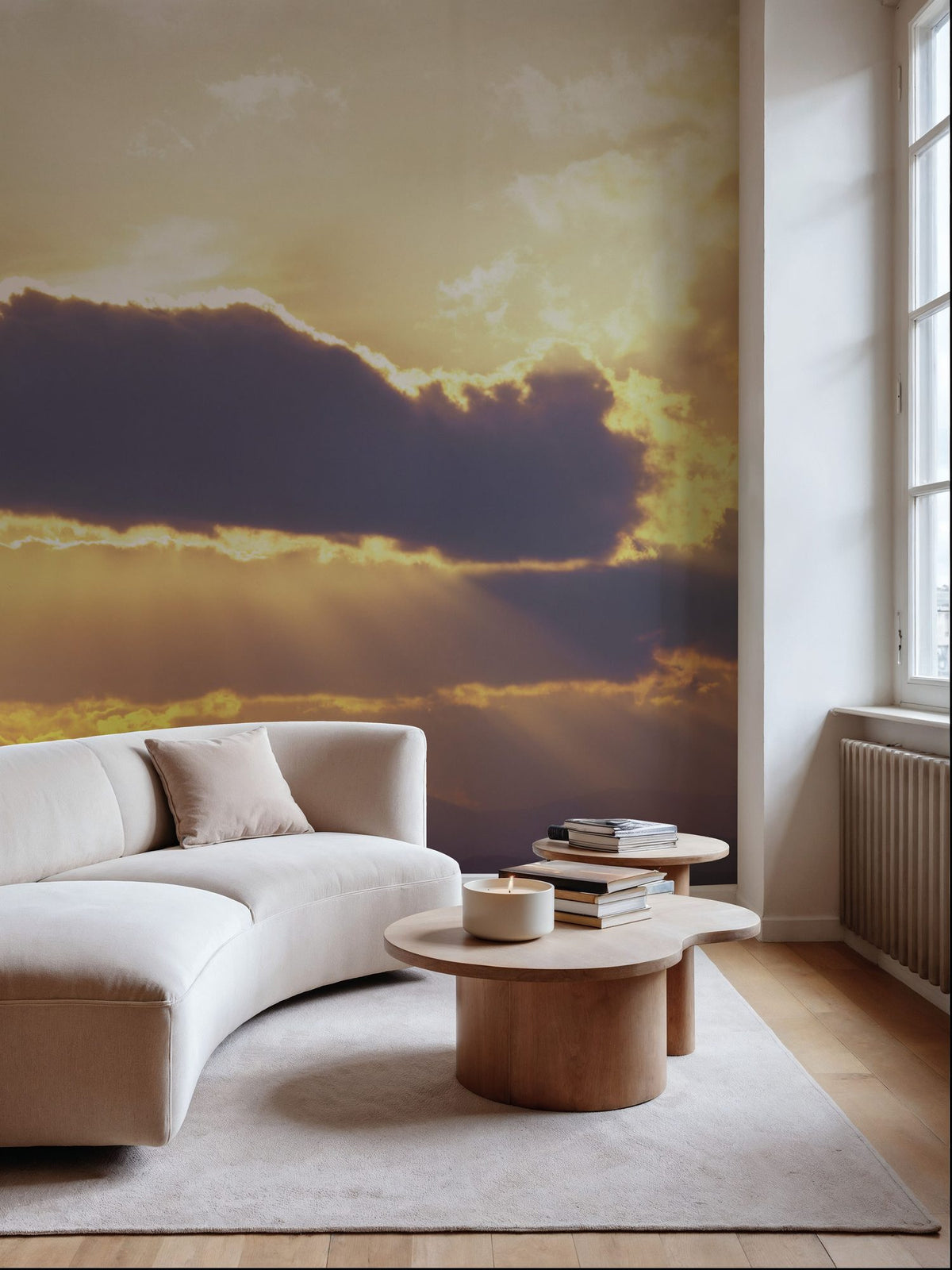 Golden Mountain Break Mural Wallpaper - room preview 02